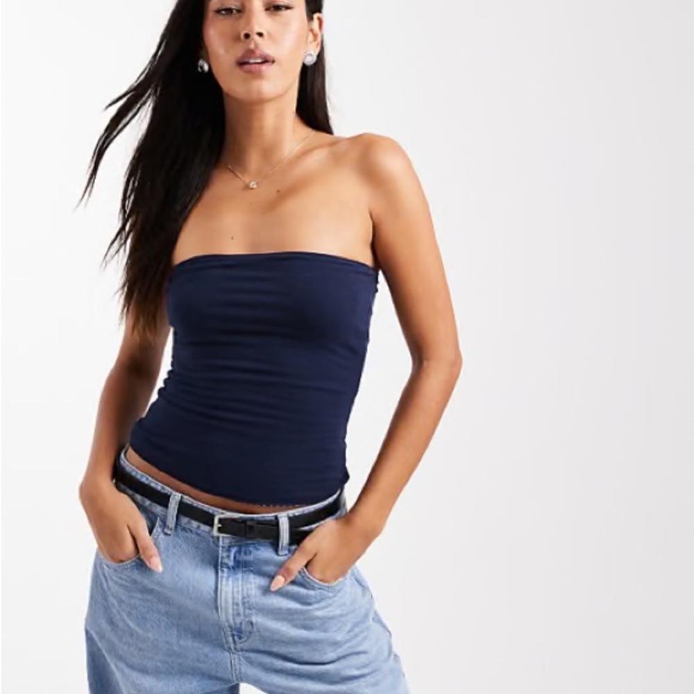 Hollister Navy Tube Top